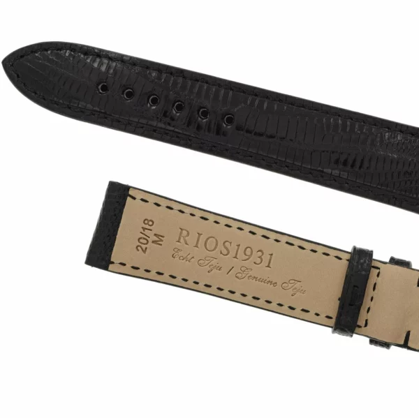 RIOS1931 Avenue - Uhrenarmband aus Teju-Eidechsenleder (222) - Schwarz – Bild 4