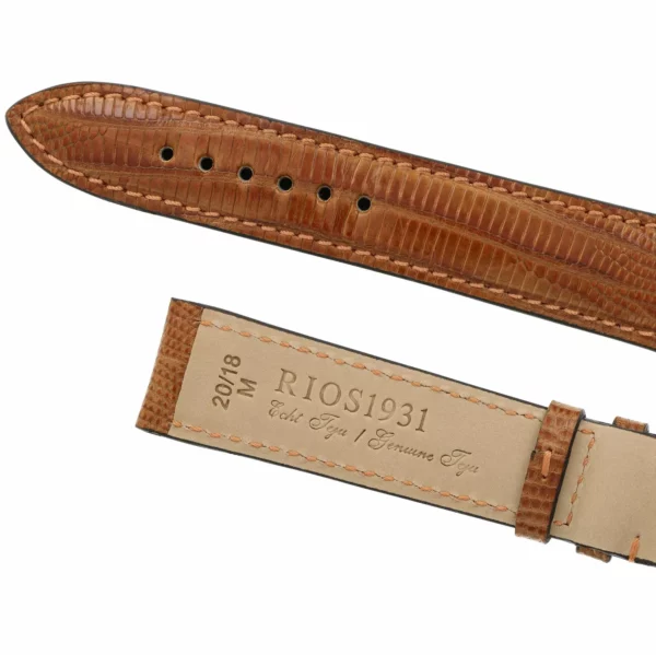 RIOS1931 Avenue - Uhrenarmband aus Teju-Eidechsenleder (222) - Cognac – Bild 4