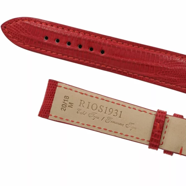RIOS1931 Avenue - Uhrenarmband aus Teju-Eidechsenleder (222) - Rot – Bild 4