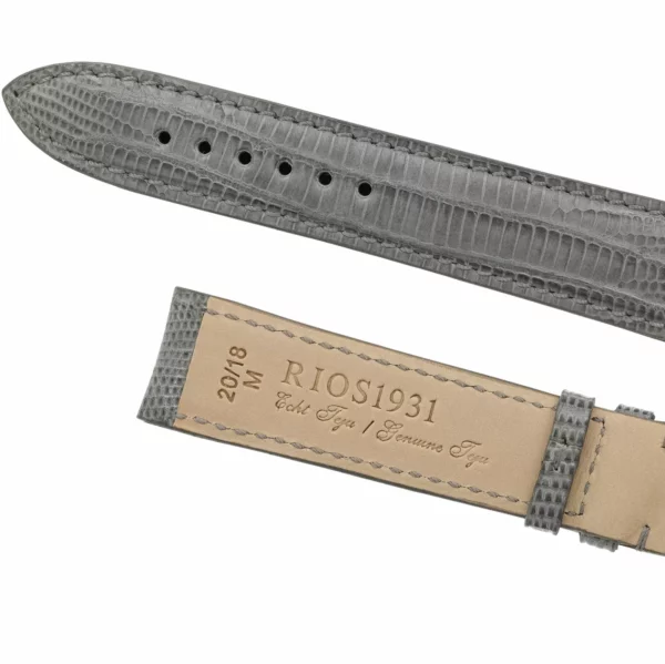 RIOS1931 Avenue - Uhrenarmband aus Teju-Eidechsenleder (222) - Steingrau – Bild 4