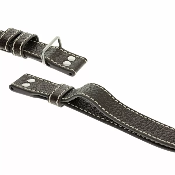 RIOS1931 Aviator - Uhrenarmband aus Büffelleder (209) - Mokka – Bild 3