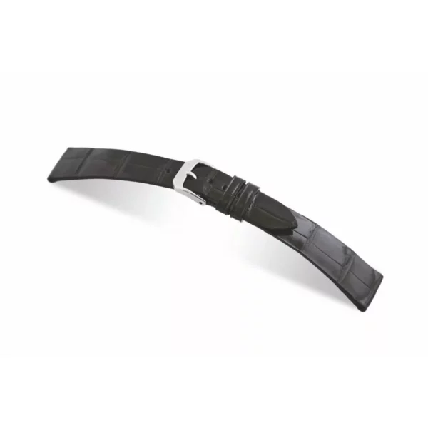 RIOS1931 Basel - Uhrenarmband aus Alligatorenleder (345) - Schwarz