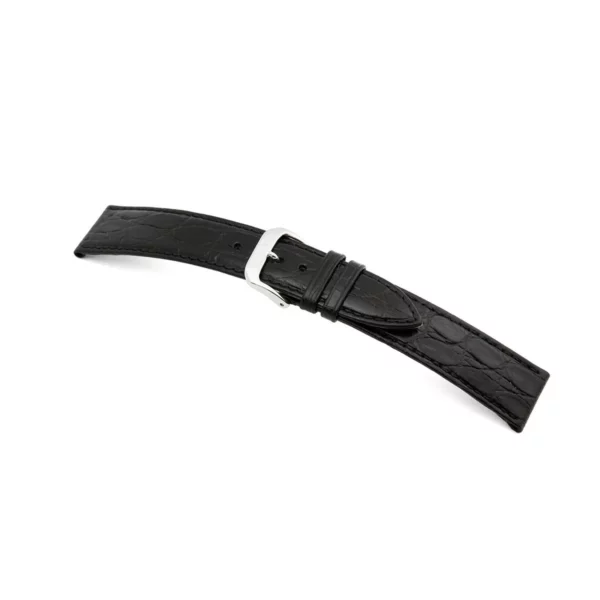 RIOS1931 Brazil - Uhrenarmband mit Krokodilnarbung geprägt (70) - Schwarz