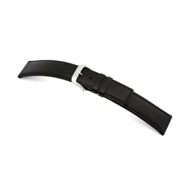 RIOS1931 Cashmere - Uhrenarmband aus Lammleder (55) - Schwarz