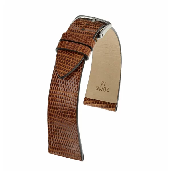 RIOS1931 Charme - Uhrenarmband aus Eidechsenleder (218) - Cognac