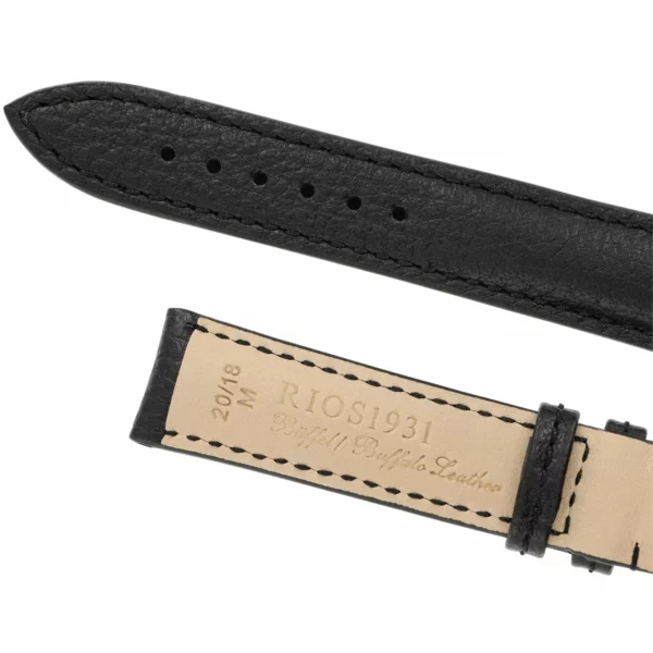 RIOS1931 Colorado - Uhrenarmband aus Büffelleder (64) - Schwarz – Bild 4