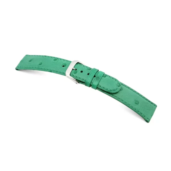 RIOS1931 Durban - Uhrenarmband mit Straußennarbung geprägt (48) - Apfelgrün