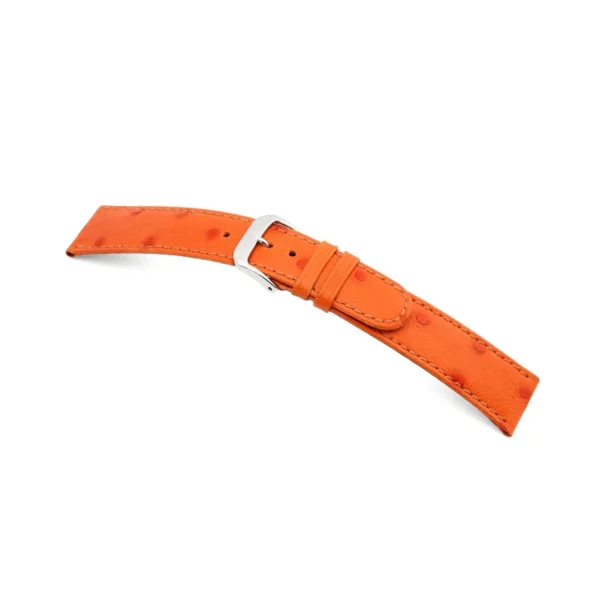 RIOS1931 Durban - Uhrenarmband mit Straußennarbung geprägt (48) - Orange