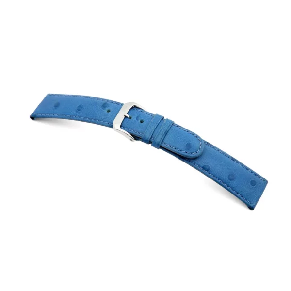 RIOS1931 Durban - Uhrenarmband mit Straußennarbung geprägt (48) - Royalblau