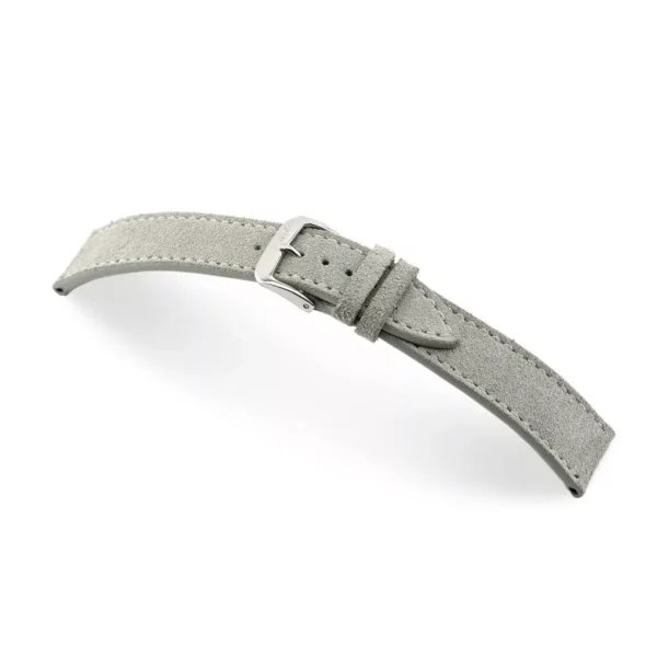 RIOS1931 Franklin - Uhrenarmband aus Velourleder (152) - Steingrau