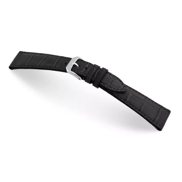 RIOS1931 Geneve - Uhrenarmband aus Alligatorenleder (340) - Schwarz