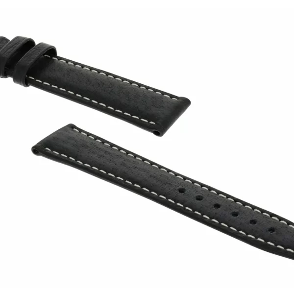 RIOS1931 Havana - Uhrenarmband aus Schweinsleder (39) - Schwarz – Bild 2