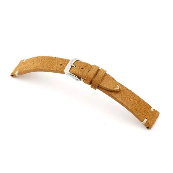 RIOS1931 Hudson - Uhrenarmband aus Velourleder (155) - Cognac