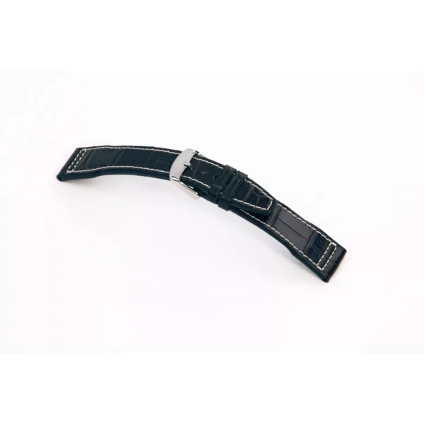 RIOS1931 Hurricane - Uhrenarmband aus Alligatorenleder (386) - Schwarz