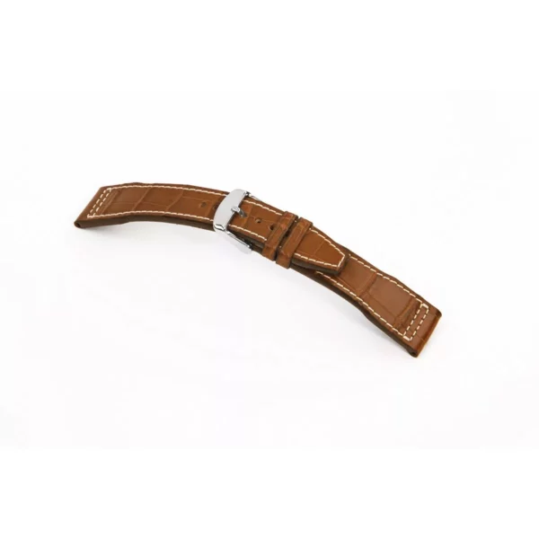 RIOS1931 Hurricane - Uhrenarmband aus Alligatorenleder (386) - Cognac