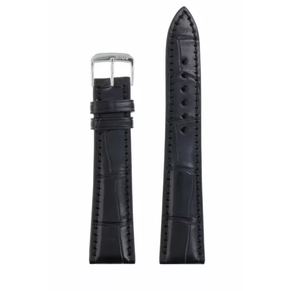 RIOS1931 Imperator - Uhrenarmband aus Alligatorenleder (270) - Schwarz – Bild 2