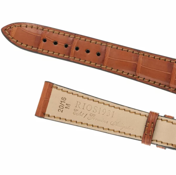 RIOS1931 Imperator - Uhrenarmband aus Alligatorenleder (270) - Cognac – Bild 4