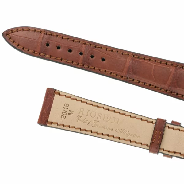 RIOS1931 Imperator - Uhrenarmband aus Alligatorenleder (270) - Mahagoni – Bild 4