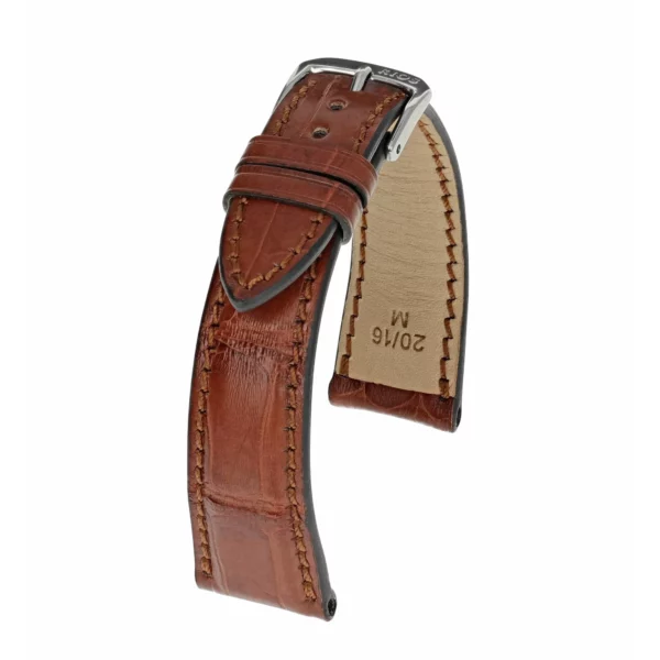 RIOS1931 Imperator - Uhrenarmband aus Alligatorenleder (270) - Mahagoni
