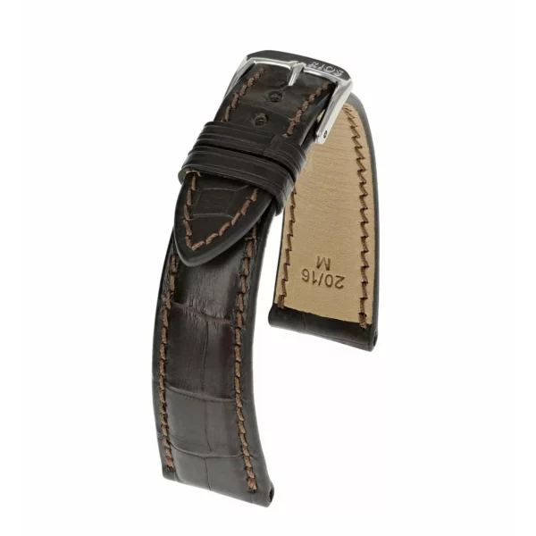 RIOS1931 Imperator - Uhrenarmband aus Alligatorenleder (270) - Mokka