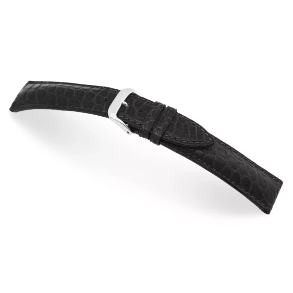 RIOS1931 Imperial - Uhrenarmband aus Alligatorenleder (248) - Schwarz