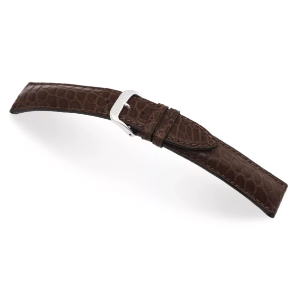 RIOS1931 Imperial - Uhrenarmband aus Alligatorenleder (248) - Mokka
