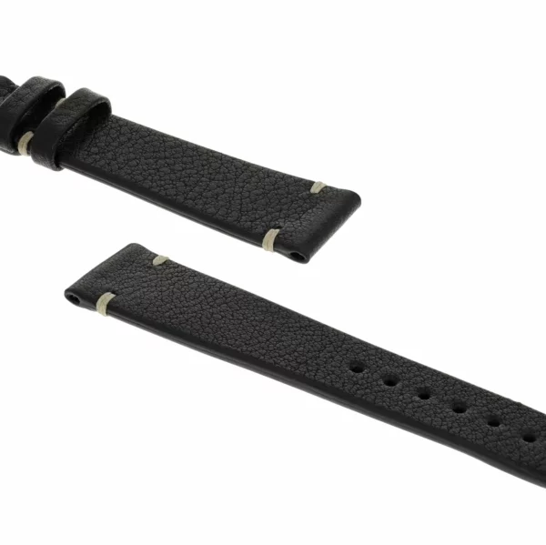 RIOS1931 Inzell - Uhrenarmband aus Bio-Nappaleder (405) - Schwarz – Bild 3