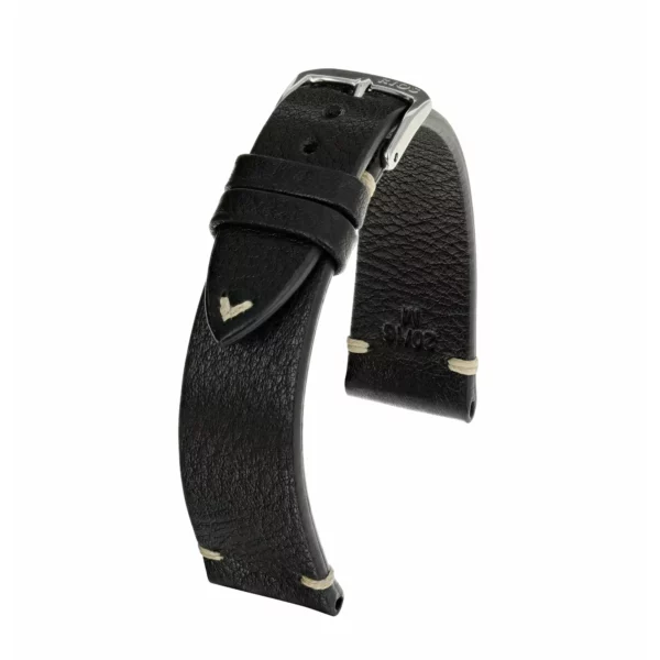 RIOS1931 Inzell - Uhrenarmband aus Bio-Nappaleder (405) - Schwarz