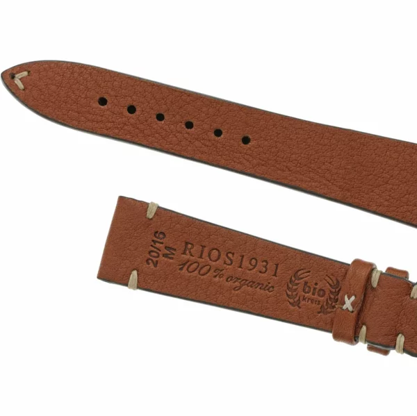 RIOS1931 Inzell - Uhrenarmband aus Bio-Nappaleder (405) - Cognac – Bild 4