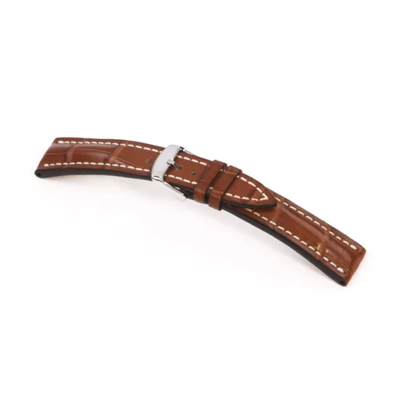 RIOS1931 Jet - Uhrenarmband aus Alligatorenleder (316) - Cognac