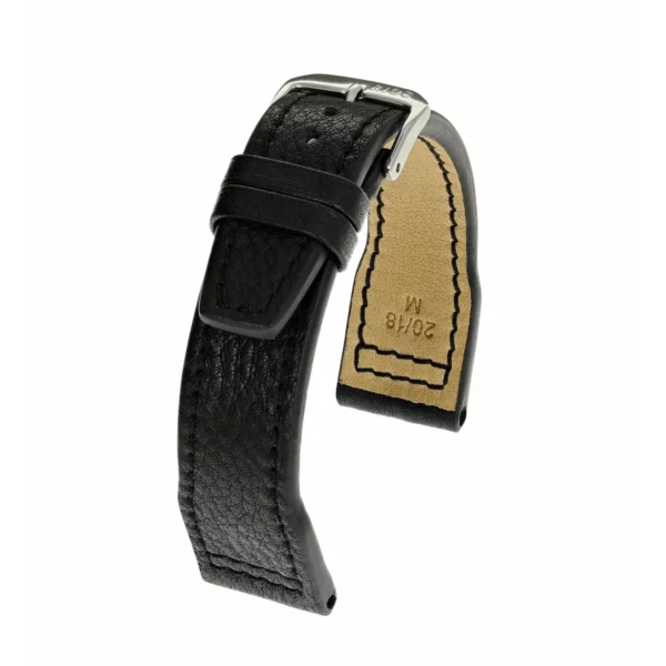 RIOS1931 Landsberg - Uhrenarmband aus Bio-Nappaleder (423) - Schwarz