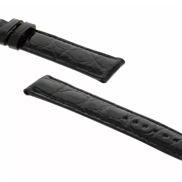 RIOS1931 Lord - Uhrenarmband aus Krokodilleder (240) - Schwarz – Bild 3