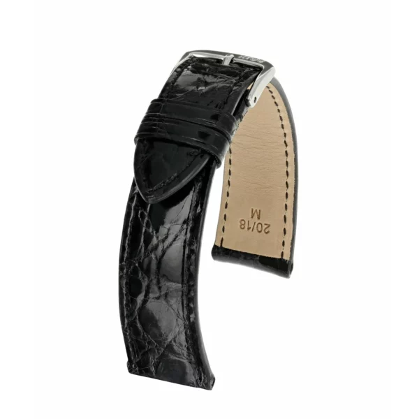 RIOS1931 Lord - Uhrenarmband aus Krokodilleder (240) - Schwarz