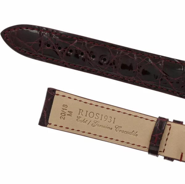 RIOS1931 Lord - Uhrenarmband aus Krokodilleder (240) - Bordeaux – Bild 4
