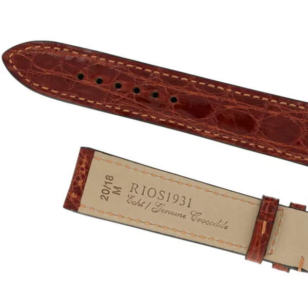 RIOS1931 Lord - Uhrenarmband aus Krokodilleder (240) - Cognac – Bild 4