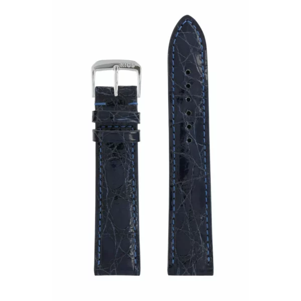 RIOS1931 Lord - Uhrenarmband aus Krokodilleder (240) - Ozeanblau – Bild 2