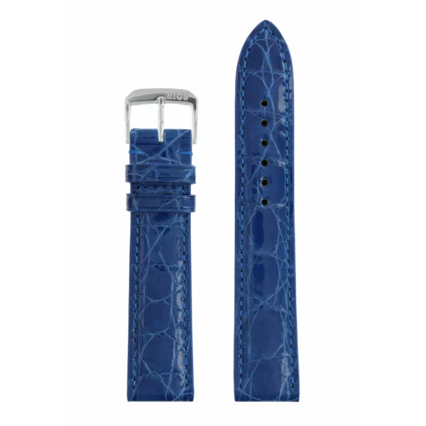 RIOS1931 Lord - Uhrenarmband aus Krokodilleder (240) - Royalblau – Bild 2