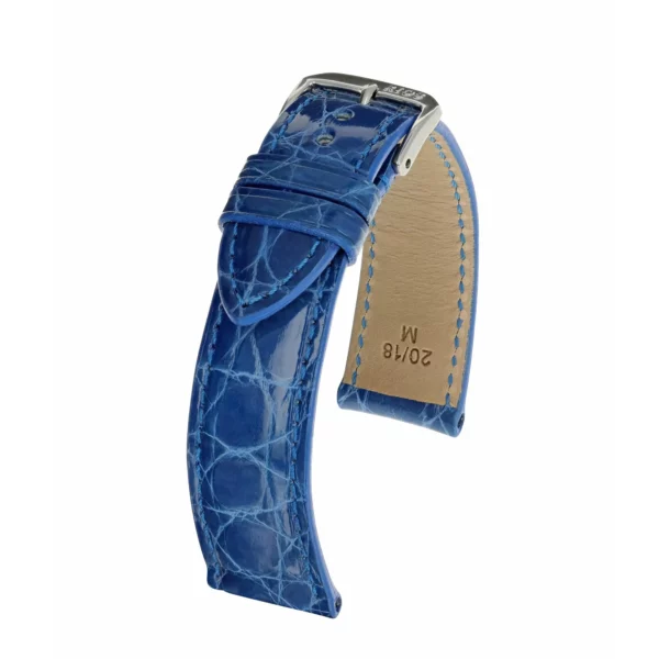 RIOS1931 Lord - Uhrenarmband aus Krokodilleder (240) - Royalblau