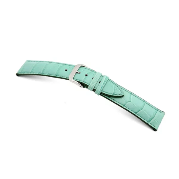 RIOS1931 Louisiana - Uhrenarmband mit Alligatorennarbung geprägt (50) - Türkis