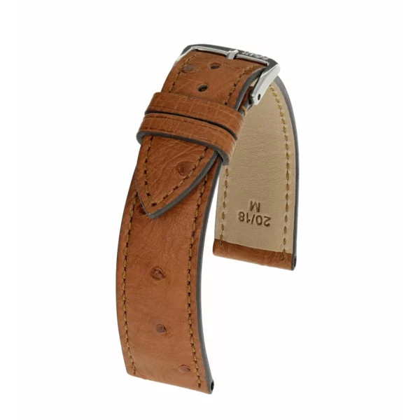 RIOS1931 Maison - Uhrenarmband aus Straußenleder (230) - Cognac