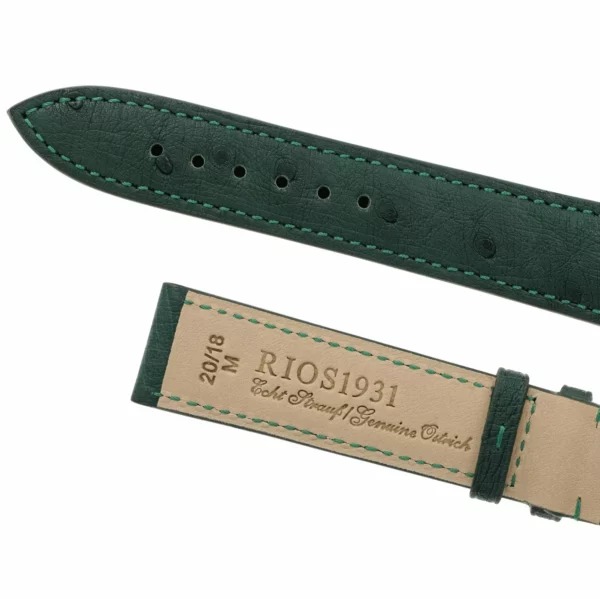 RIOS1931 Maison - Uhrenarmband aus Straußenleder (230) - Forstgrün – Bild 4