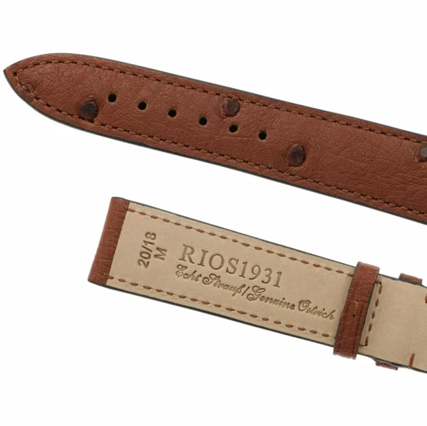 RIOS1931 Maison - Uhrenarmband aus Straußenleder (230) - Mahagoni – Bild 4