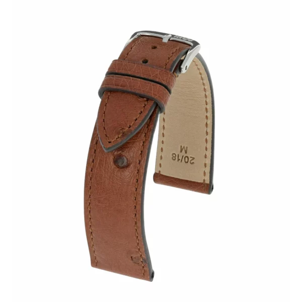 RIOS1931 Maison - Uhrenarmband aus Straußenleder (230) - Mahagoni