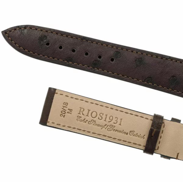 RIOS1931 Maison - Uhrenarmband aus Straußenleder (230) - Mokka – Bild 4