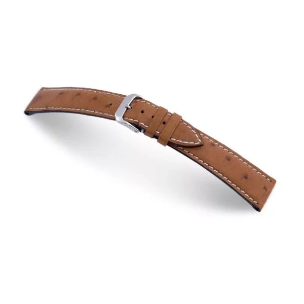 RIOS1931 Maxime - Uhrenarmband aus Straußenleder (330) - Cognac