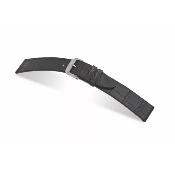 RIOS1931 Miami - Uhrenarmband mit Alligatorennarbung geprägt (35) - Schwarz