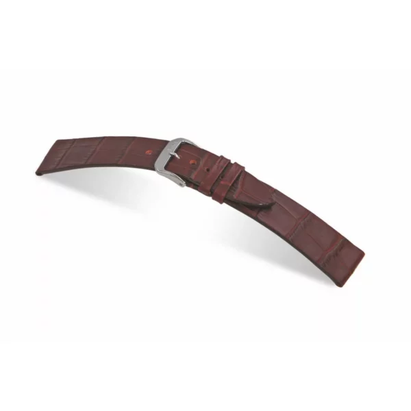 RIOS1931 Miami - Uhrenarmband mit Alligatorennarbung geprägt (35) - Bordeaux