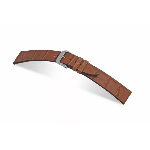 RIOS1931 Miami - Uhrenarmband mit Alligatorennarbung geprägt (35) - Cognac