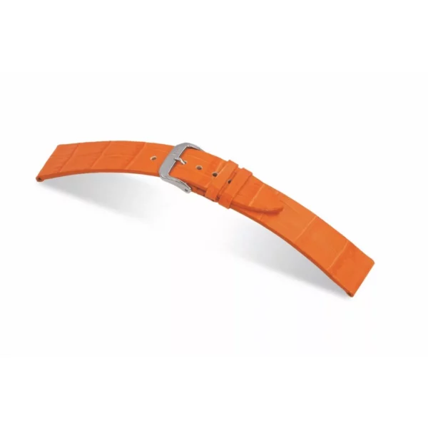 RIOS1931 Miami - Uhrenarmband mit Alligatorennarbung geprägt (35) - Orange