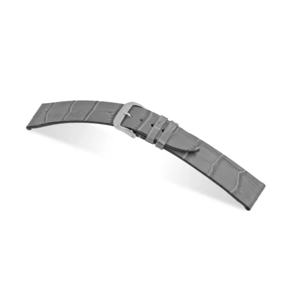 RIOS1931 Miami - Uhrenarmband mit Alligatorennarbung geprägt (35) - Steingrau